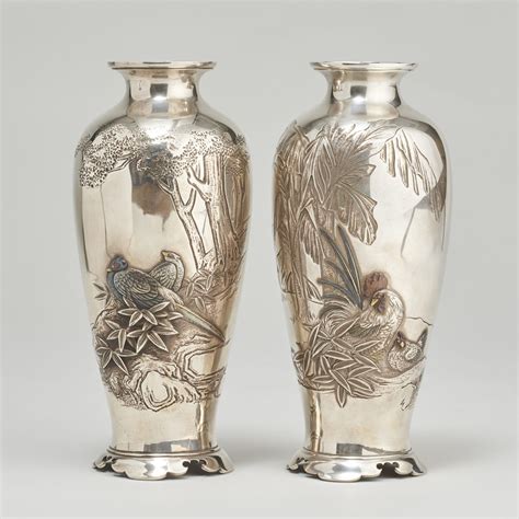 Silver vases